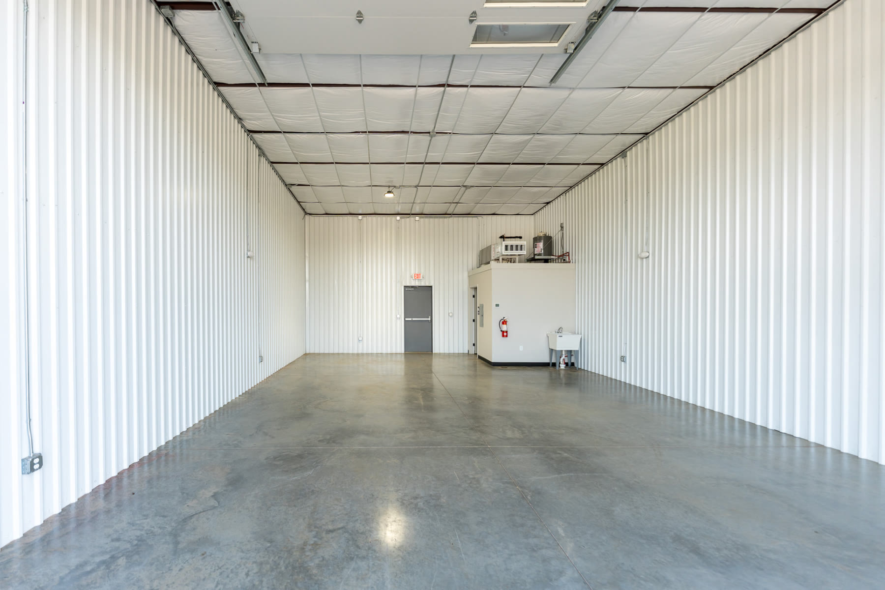 Flex space in use for storage, operations and service work